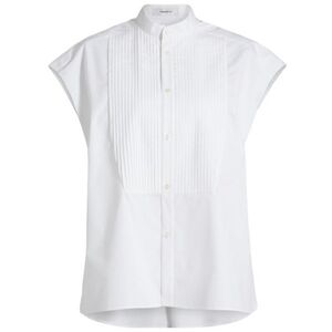 Wardrobe. NYC, S, White Sleeveless Button-Up Blouse